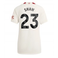 Fotballdrakt Dame Manchester United Luke Shaw #23 Tredjedrakt 2023-24 Kortermet